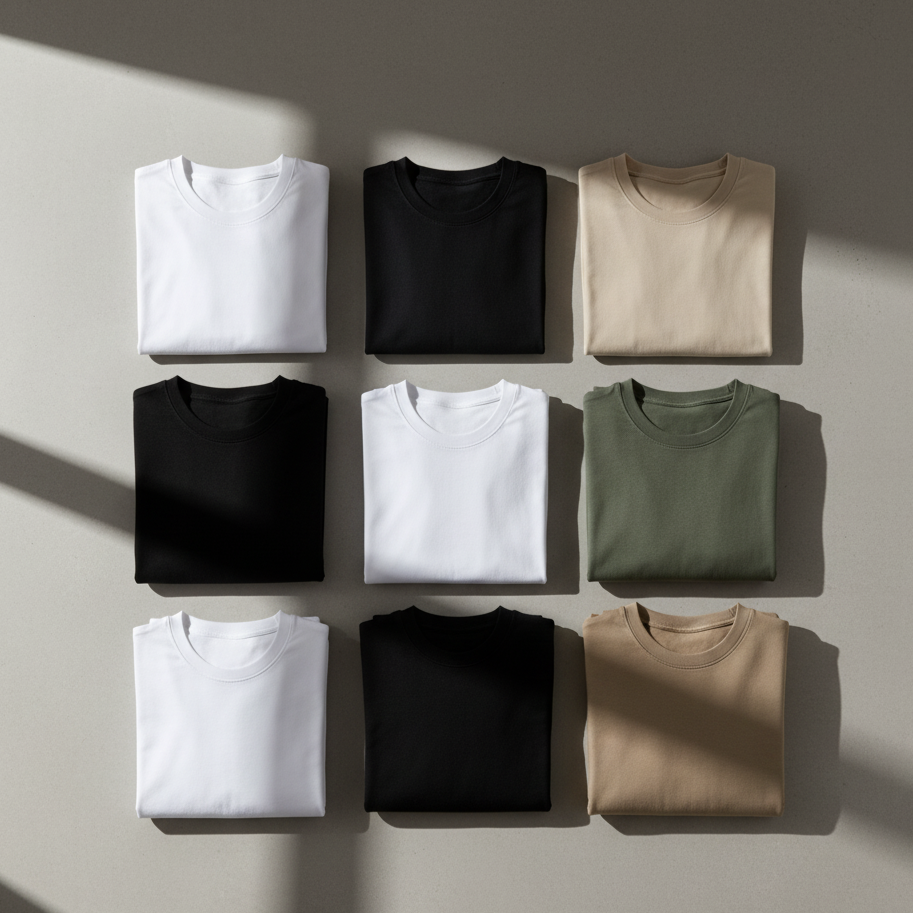 ropa básica de alta calidad lista para personalizar