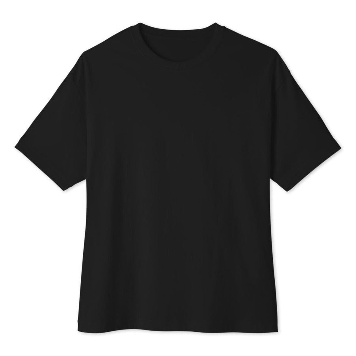 Playera oversize negra, vista frontal
