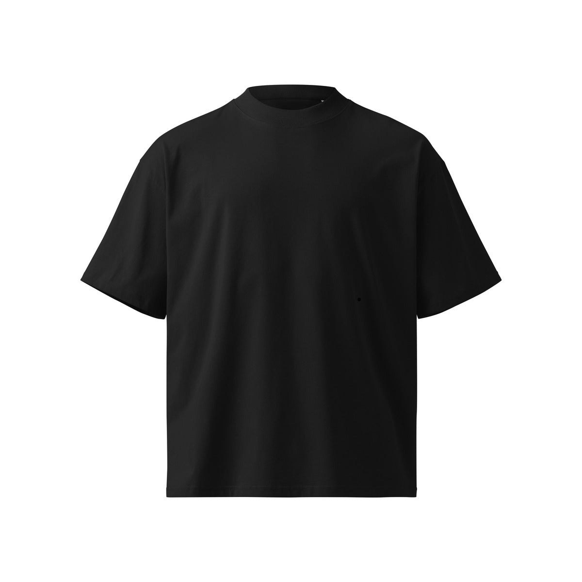 Playera boxy fit negra, vista frontal