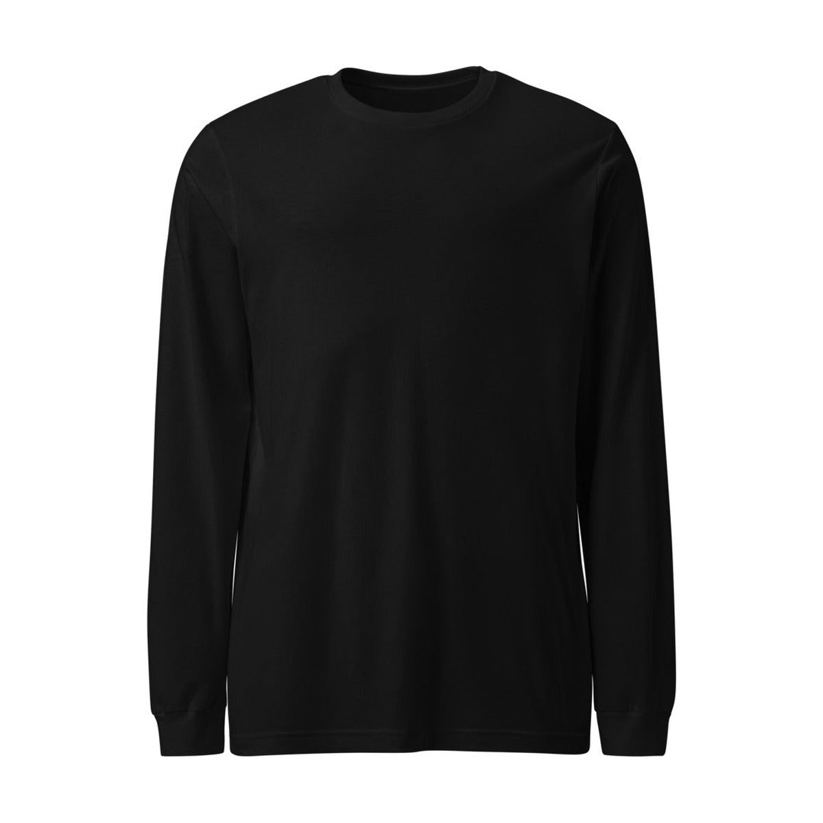Playera manga larga negra, vista frontal