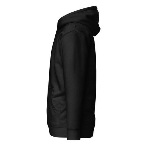 Unisex Premium Black Hoodie — left side view