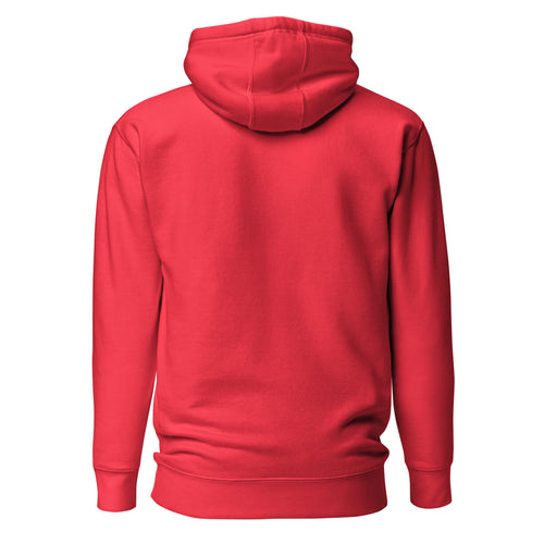 Unisex Premium Red Hoodie — back view