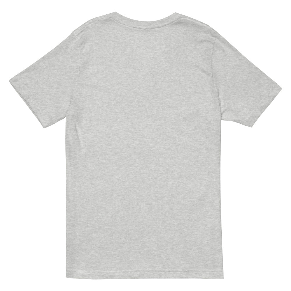 Playera Cuello V Premium Gris Jaspeado Guatemala - vista posterior