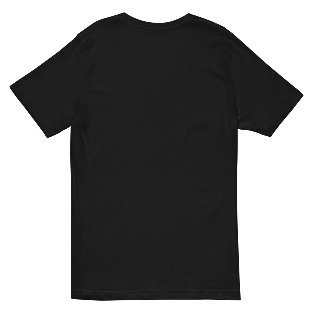 Playera Cuello V Premium Negra Guatemala - vista posterior