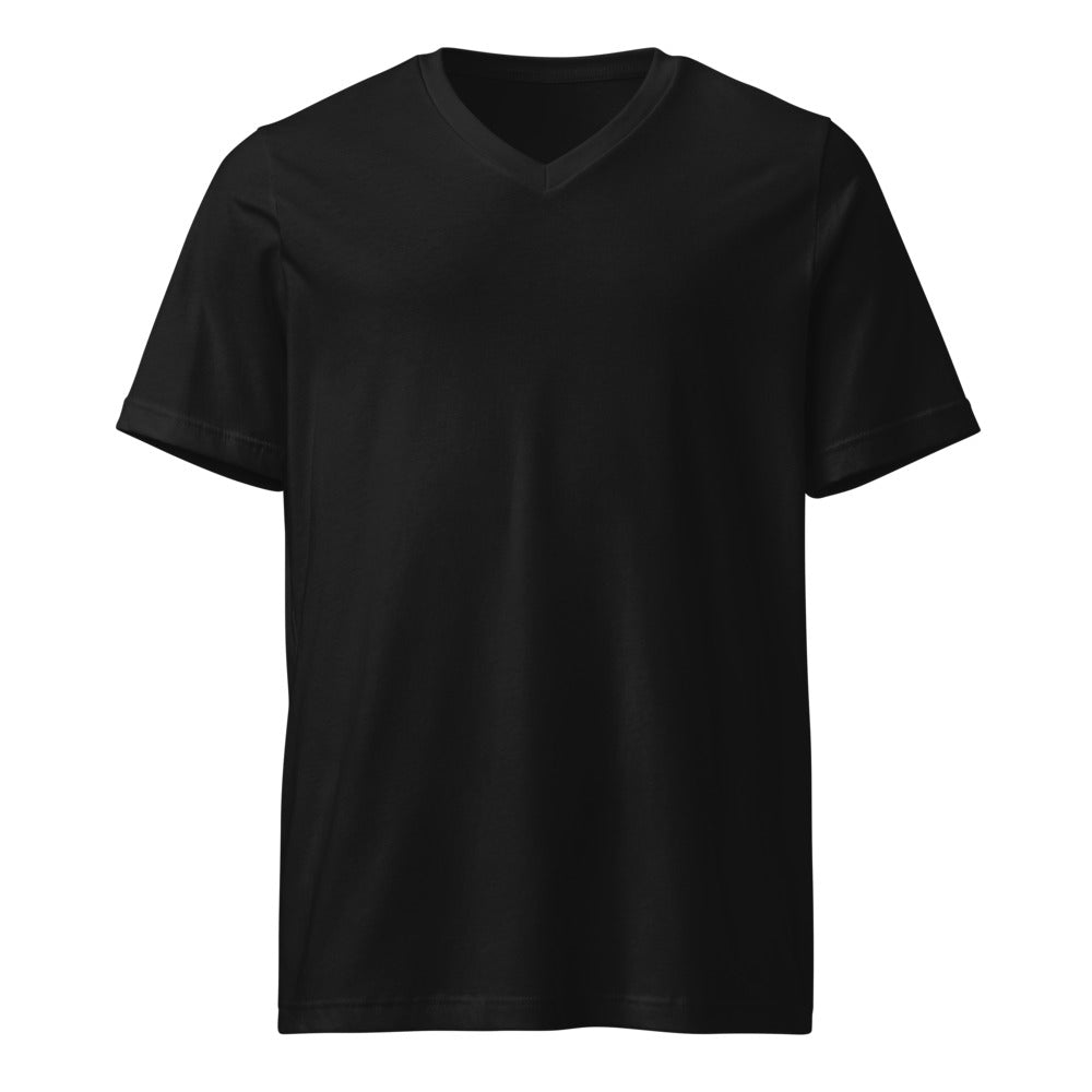 Playera Cuello V Premium Negra Guatemala - vista frontal