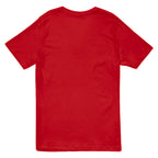 Playera Cuello V Premium Roja Guatemala - vista posterior