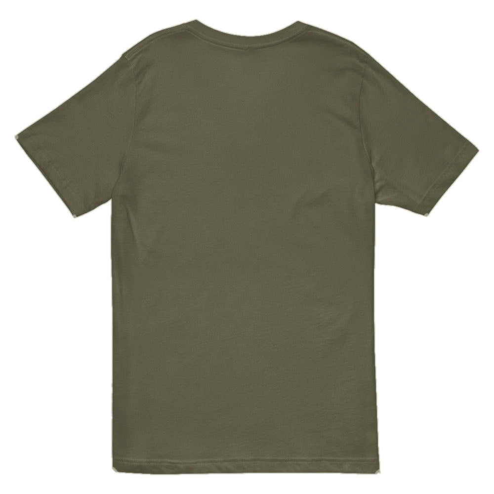 Playera Cuello V Premium Verde Militar Guatemala - vista posterior