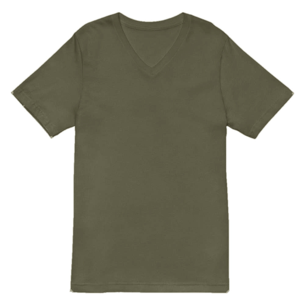 Playera Cuello V Premium Verde Militar Guatemala - vista frontal