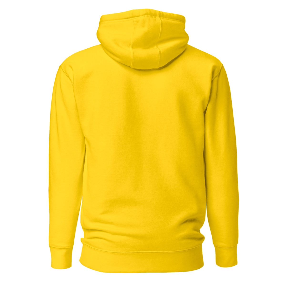 Hoodie Unisex Premium Amarillo — vista de espalda
