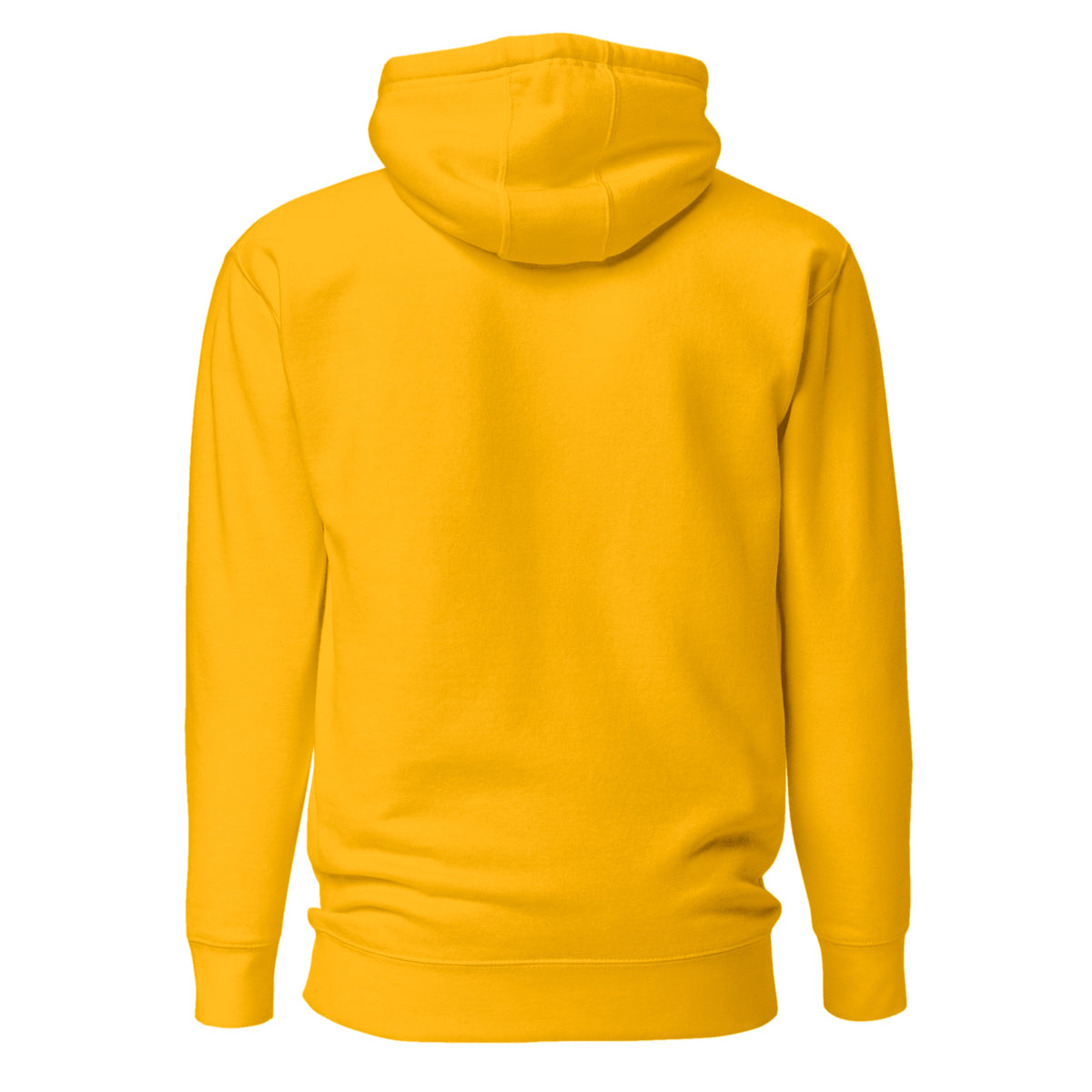 Hoodie Unisex Premium Amarillo Oro — vista de espalda