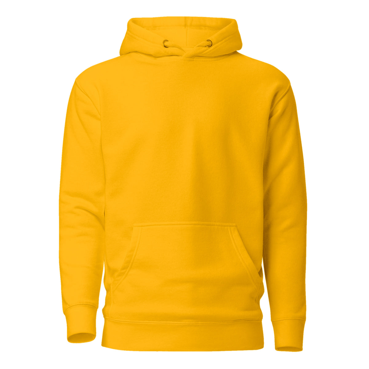 Hoodie Unisex Premium Amarillo Oro — vista frontal