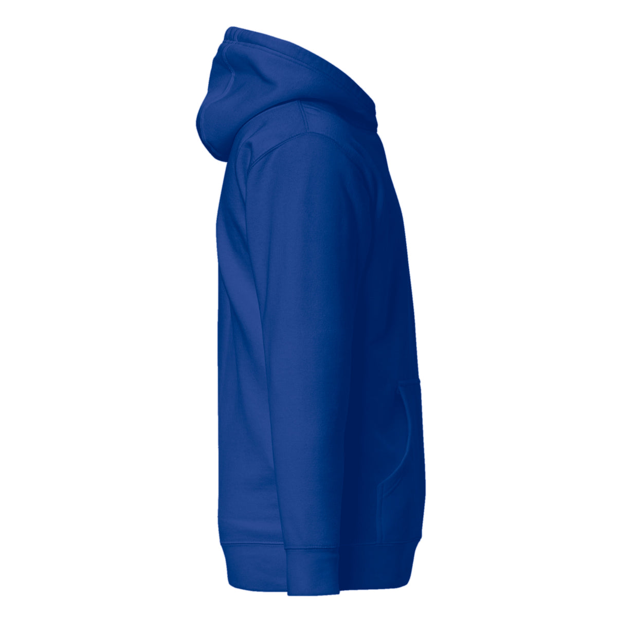 Hoodie Unisex Premium Azul Pavo — vista lateral derecha