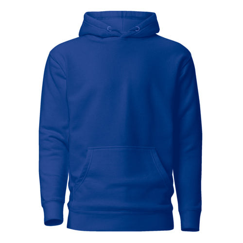 Hoodie Unisex Premium Azul Pavo — vista frontal