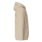 Hoodie Unisex Premium Beige Original — vista lateral derecha
