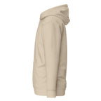 Hoodie Unisex Premium Beige Original — vista lateral izquierda
