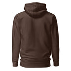 Hoodie Unisex Premium Café — vista de espalda