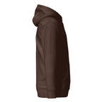 Hoodie Unisex Premium Café — vista lateral derecha