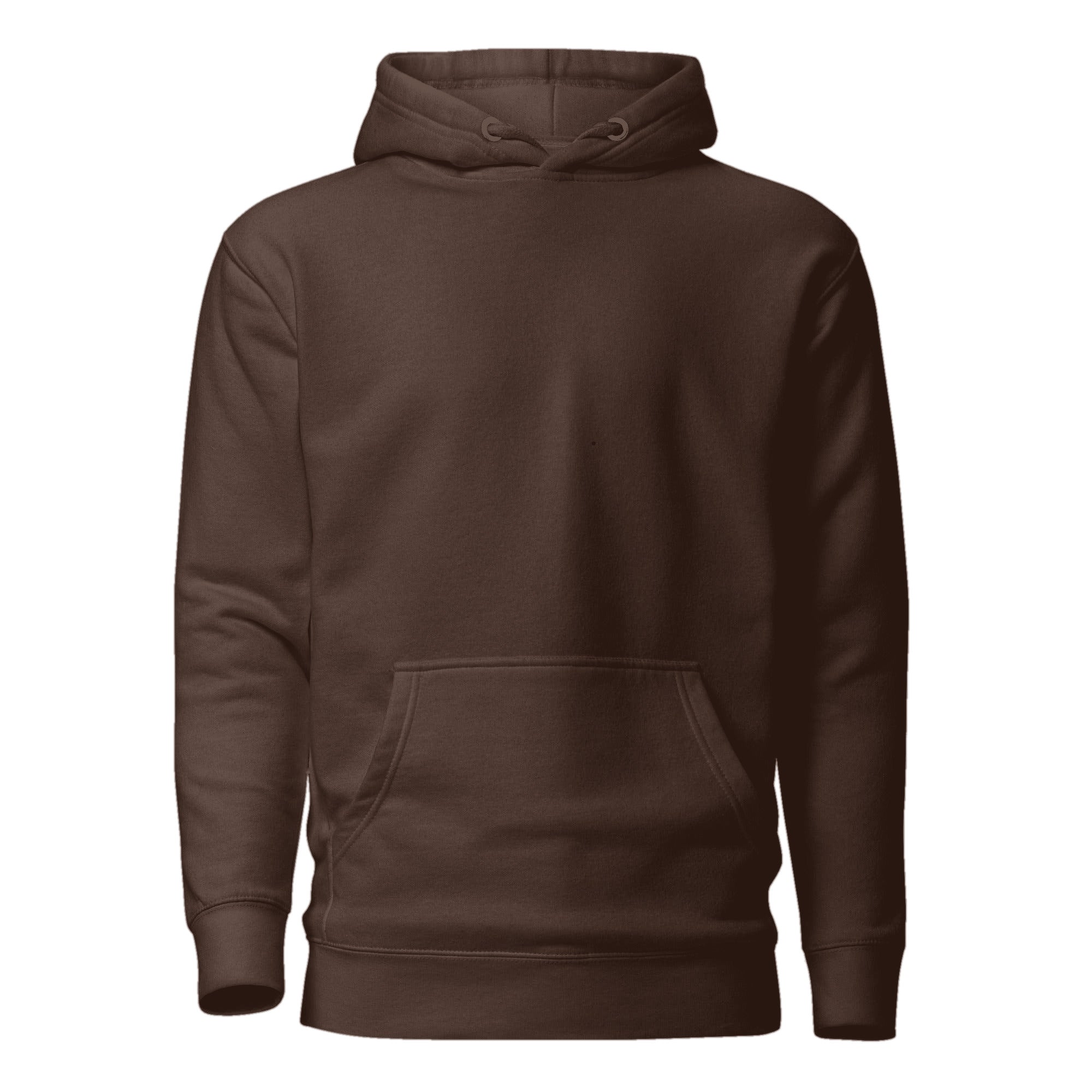 Hoodie Unisex Premium Café — vista frontal