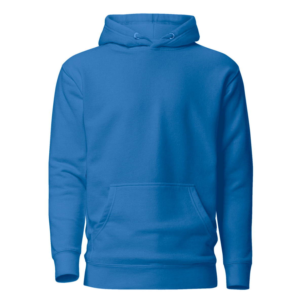 Hoodie Unisex Premium Celeste Oscuro — vista frontal