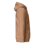Hoodie Unisex Premium Cocoa — vista lateral derecha