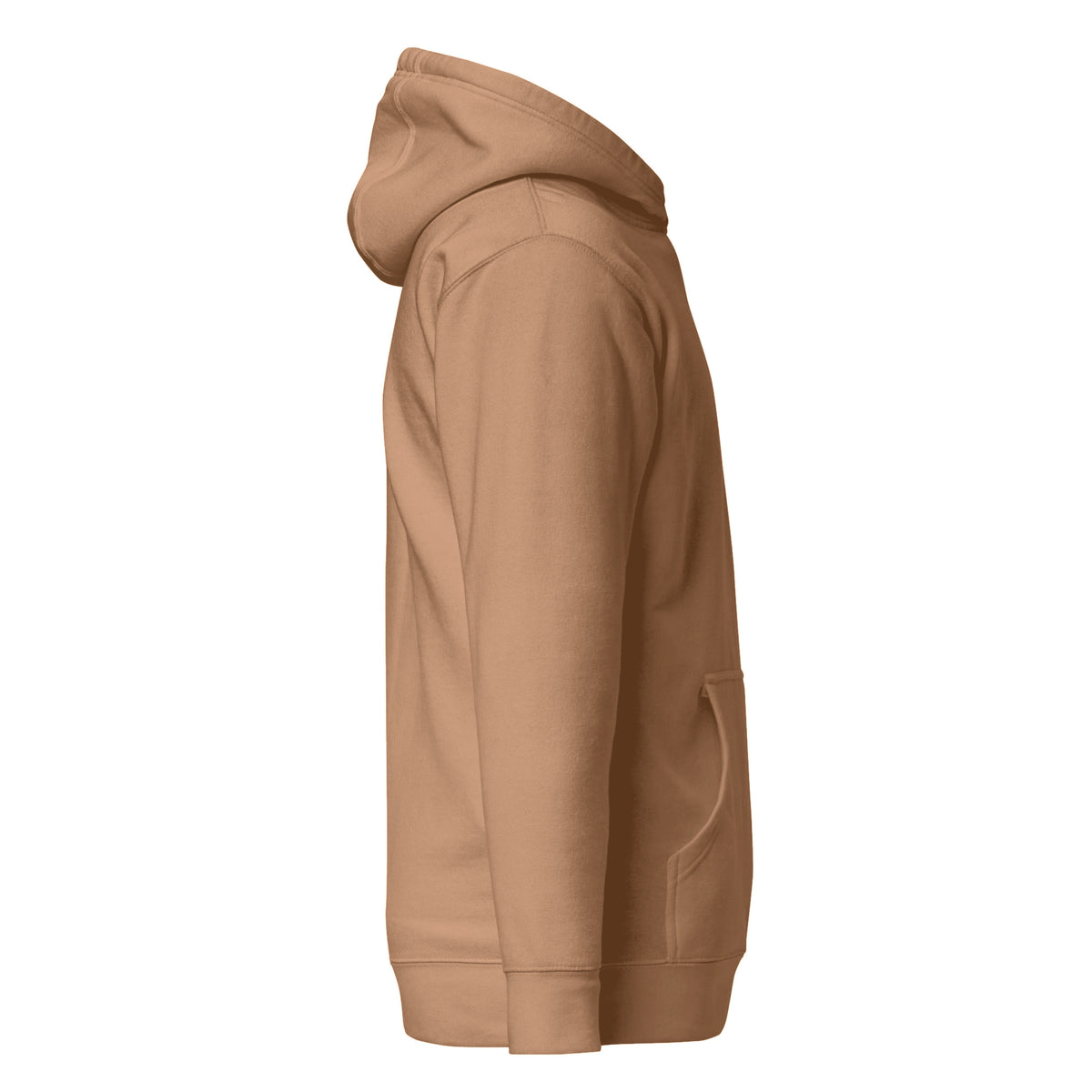 Hoodie Unisex Premium Cocoa — vista lateral derecha