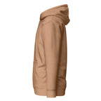 Hoodie Unisex Premium Cocoa — vista lateral izquierda