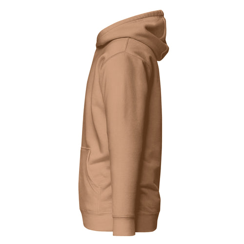 Hoodie Unisex Premium Cocoa — vista lateral izquierda