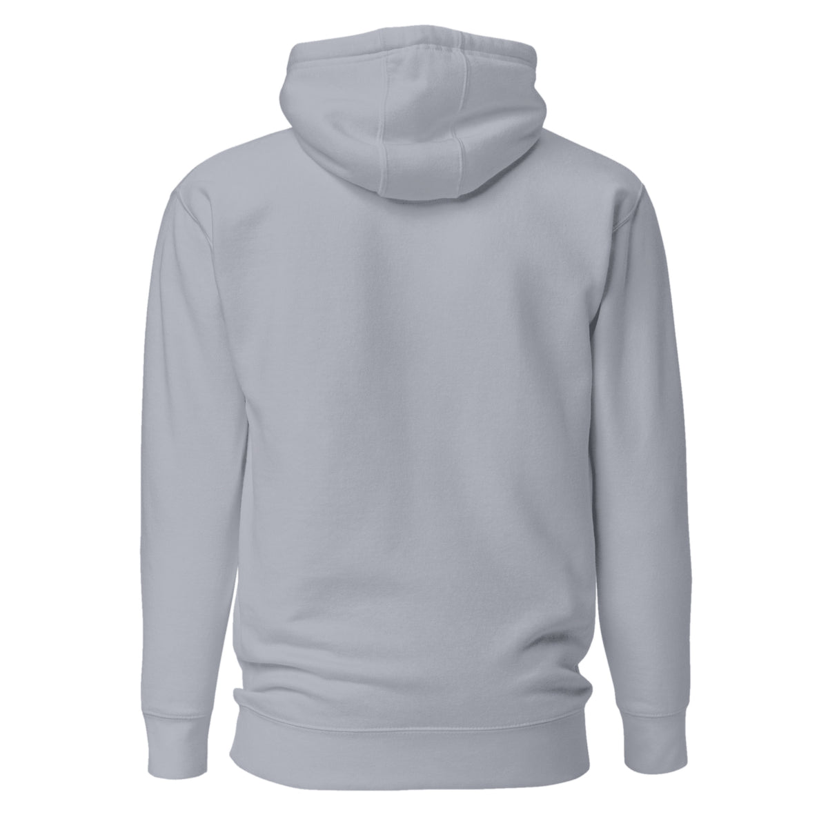 Hoodie Unisex Premium Gris — vista de espalda