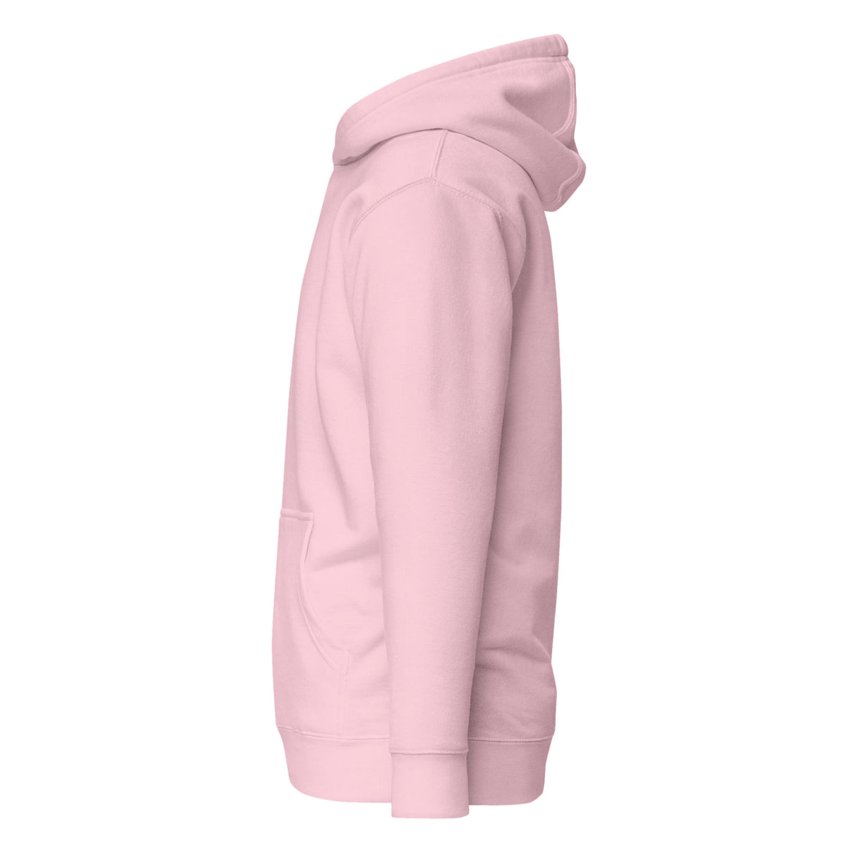 Hoodie Unisex Premium Rosado — vista lateral izquierda