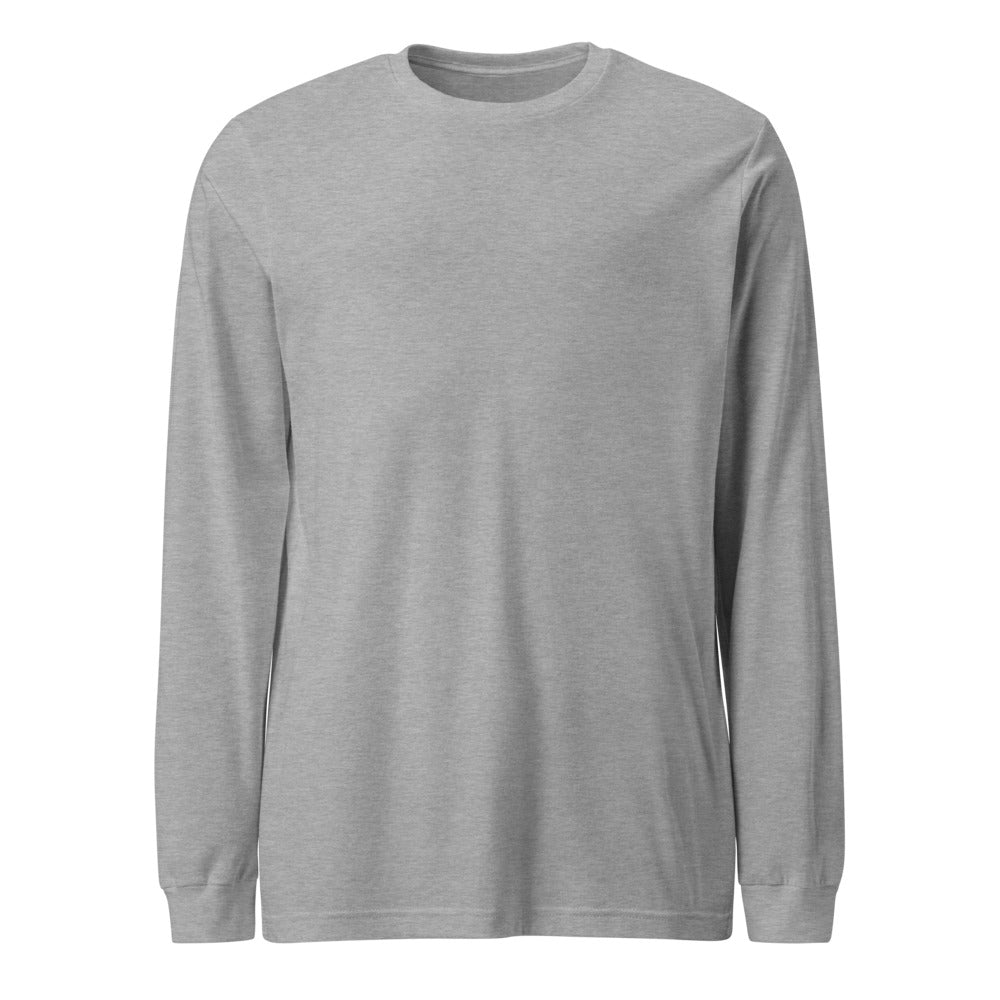 Playera Manga Larga Premium Gris Jaspeado Guatemala - vista frontal