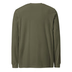 Playera Manga Larga Premium Verde Militar Guatemala - vista posterior