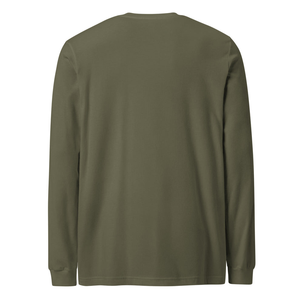 Playera Manga Larga Premium Verde Militar Guatemala - vista posterior