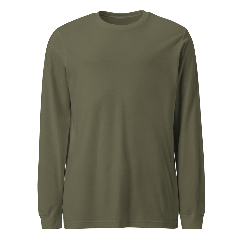 Playera Manga Larga Premium Verde Militar Guatemala - vista frontal