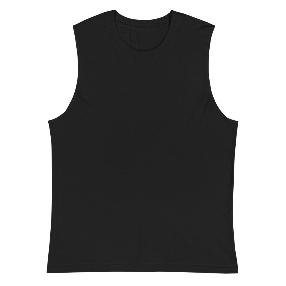 Playera Sin Mangas Premium Negra Guatemala - vista frontal
