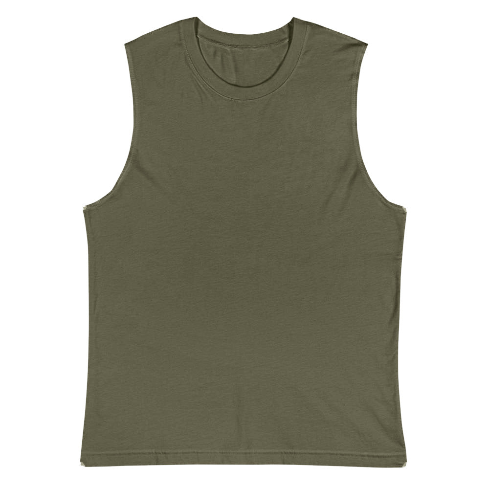 Playera Sin Mangas Premium Verde Militar Guatemala - vista frontal