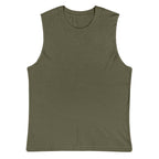 Playera Sin Mangas Premium Verde Militar Guatemala - vista frontal
