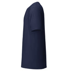 playera azul marino unisex de algodón
