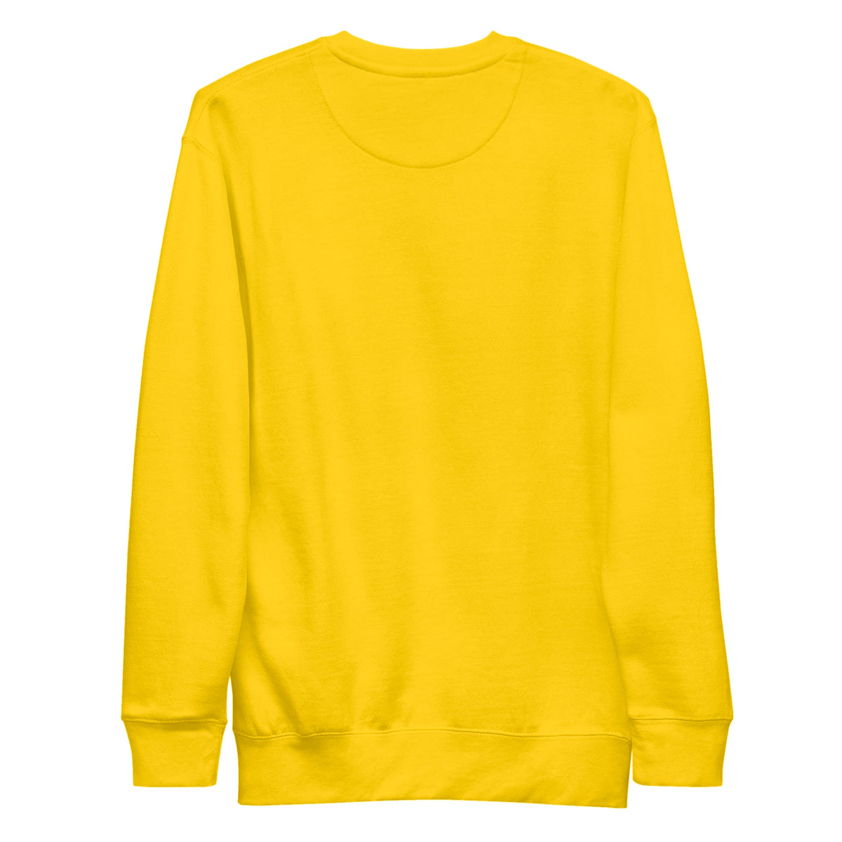 Sudadera Unisex Premium Amarilla — vista de espalda