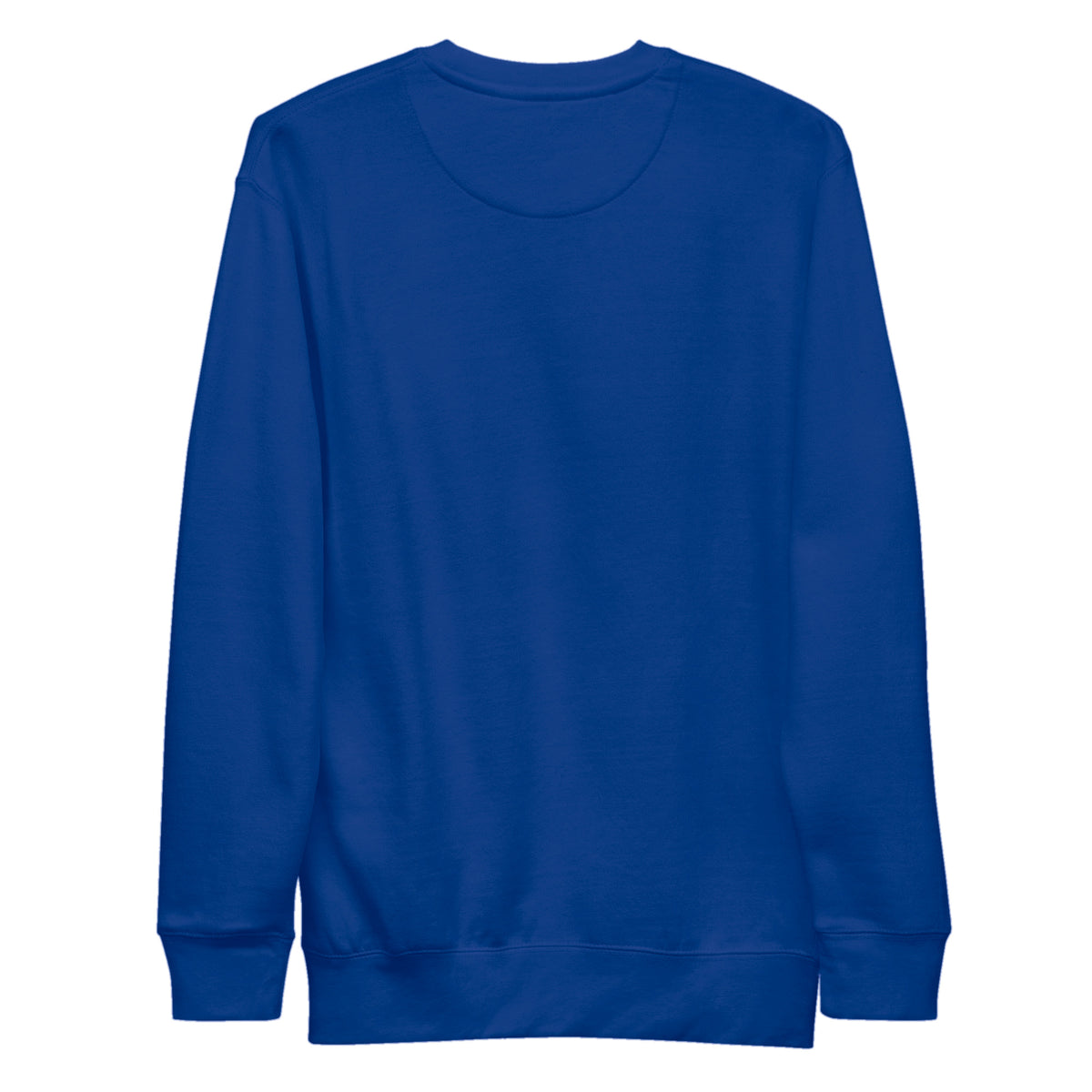 Sudadera Unisex Premium Azul Pavo — vista de espalda