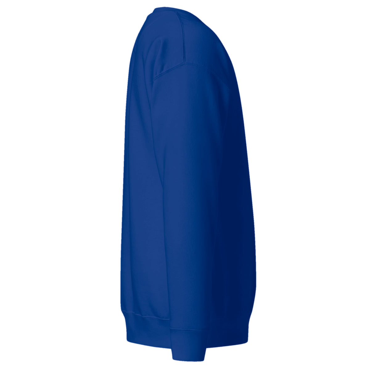 Sudadera Unisex Premium Azul Pavo — vista lateral derecha