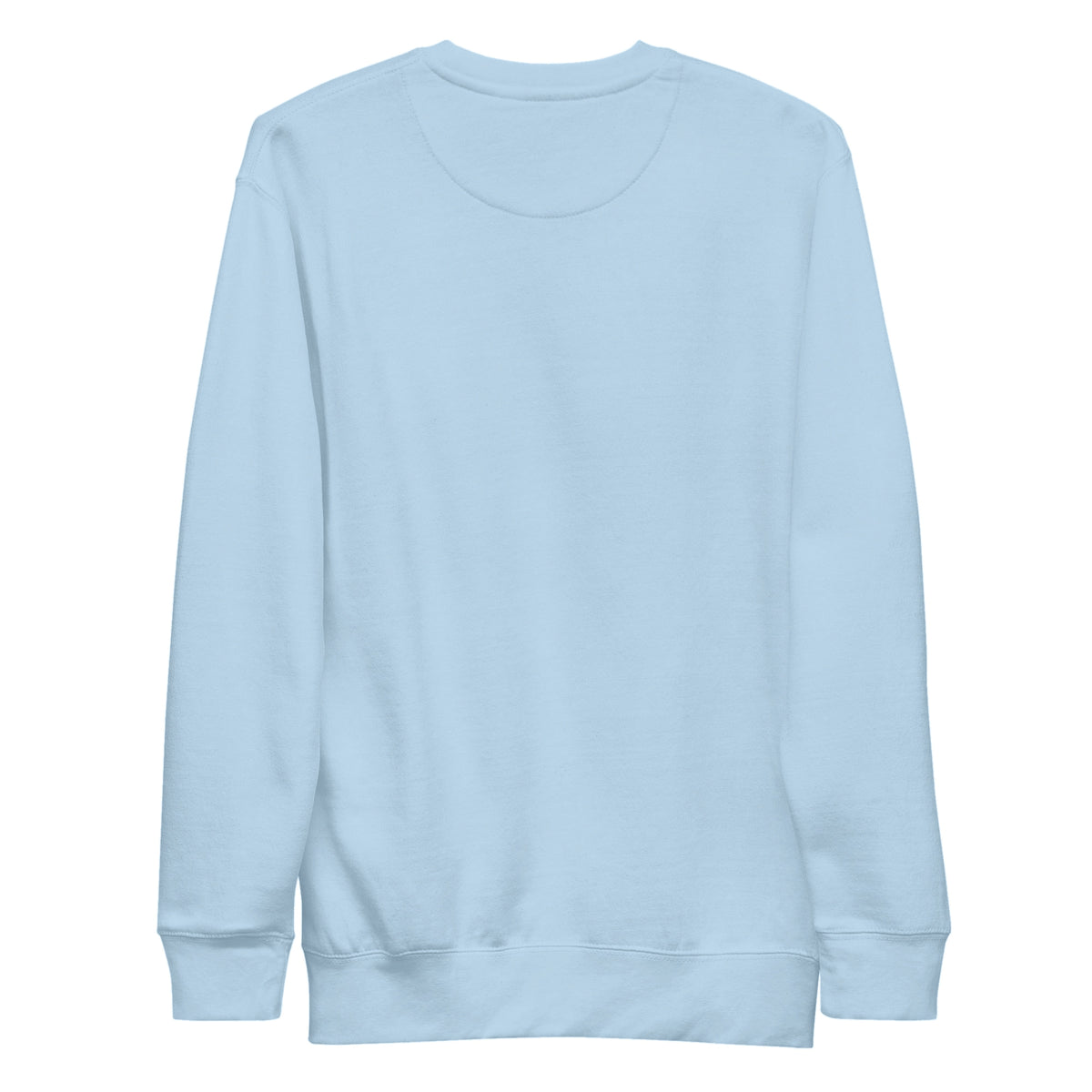 Sudadera Unisex Premium Celeste — vista de espalda