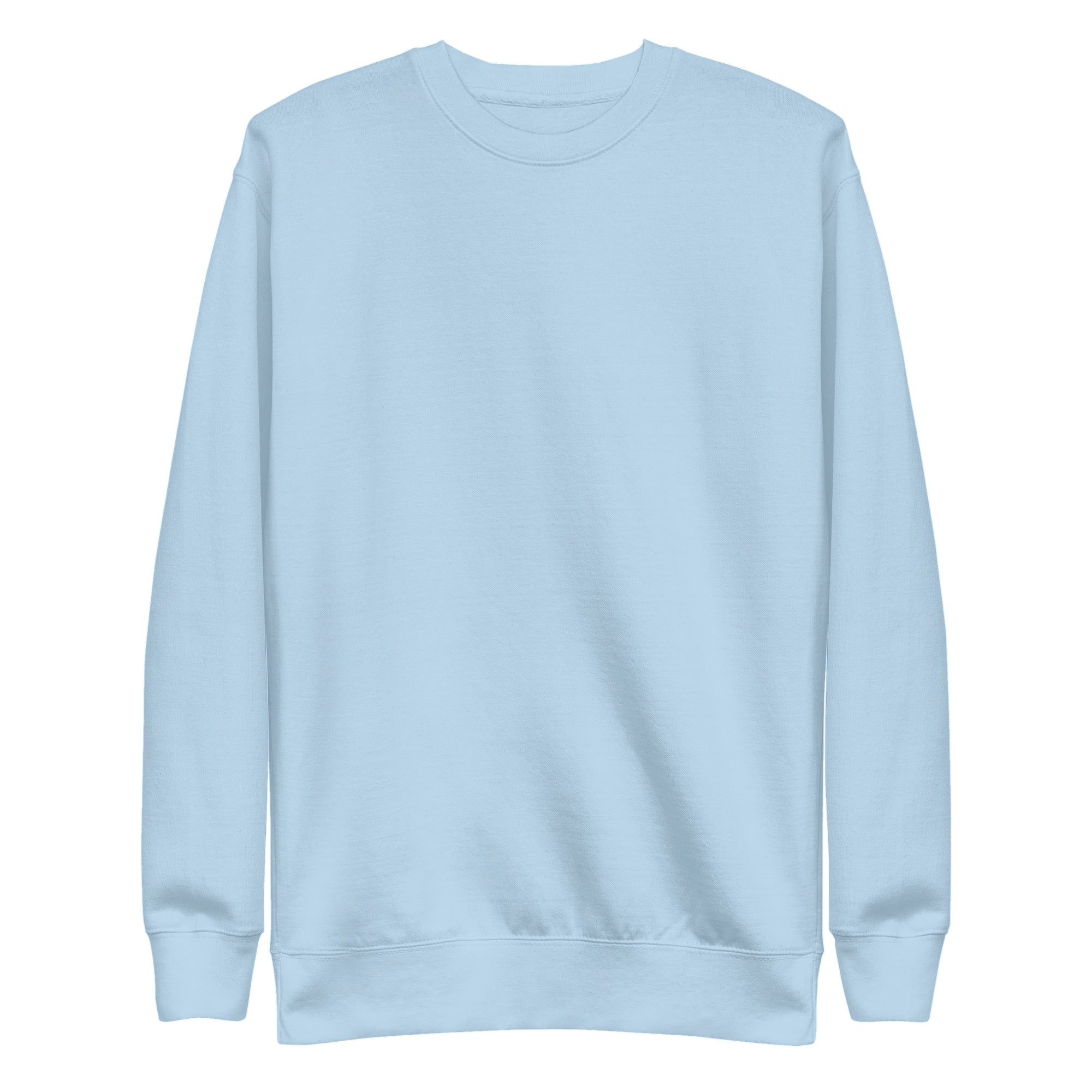 Sudadera Unisex Premium Celeste — vista frontal
