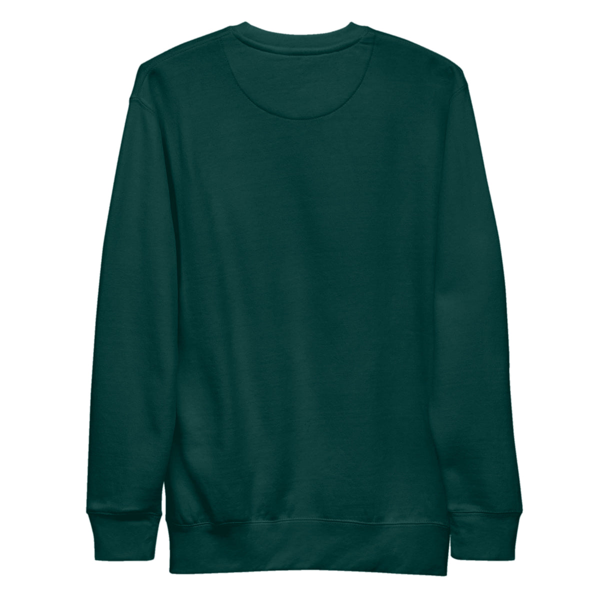 Sudadera Unisex Premium Verde Botella — vista de espalda